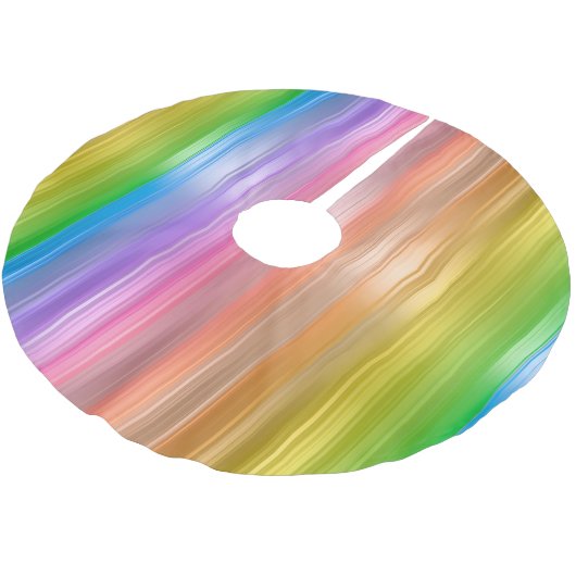 Regenboogstrips Kerstboom Rok (Gekanteld)