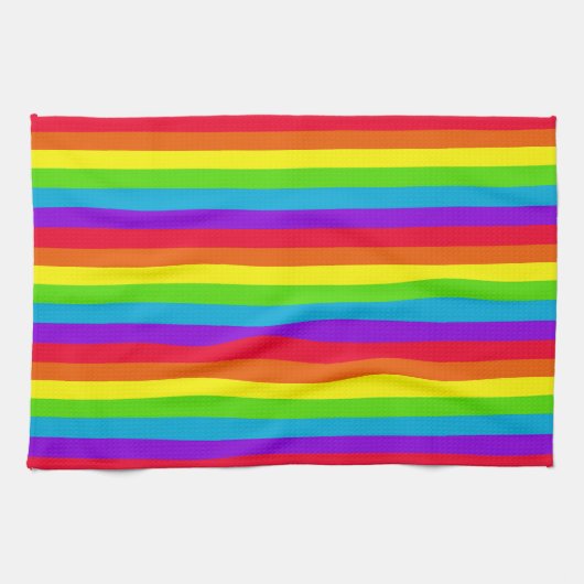 Regenboogstrips keuken- en handdoeken (Horizontaal)
