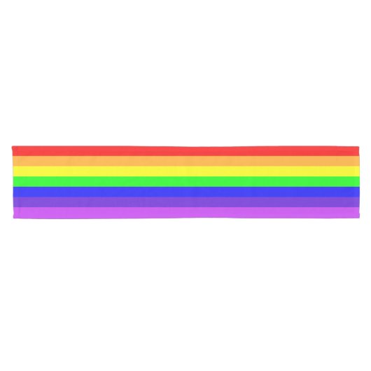 Regenboogstrips, korte-tafelrunner korte tafelloper (Horizontaal)