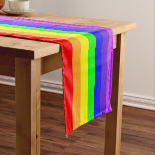 Regenboogstrips, korte-tafelrunner korte tafelloper