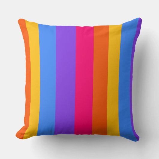 Regenboogstrips Kussen (Voorkant)
