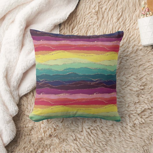 Regenboogstrips Kussen (Deken)
