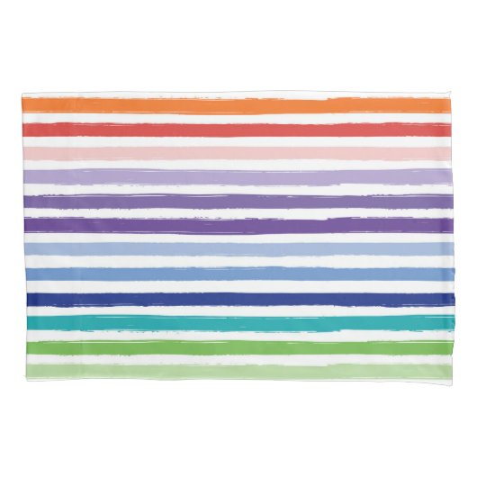  regenboogstrips kussensloop (Voorkant)