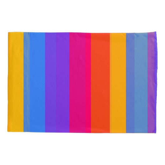 Regenboogstrips Kussensloop (Achterkant-Links)