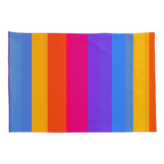 Regenboogstrips Kussensloop (Achterkant-Rechts)