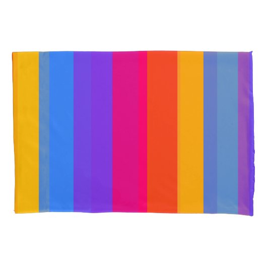 Regenboogstrips Kussensloop (Voorkant-Links)