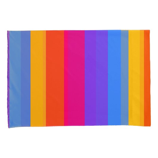 Regenboogstrips Kussensloop (Voorkant-Rechts)