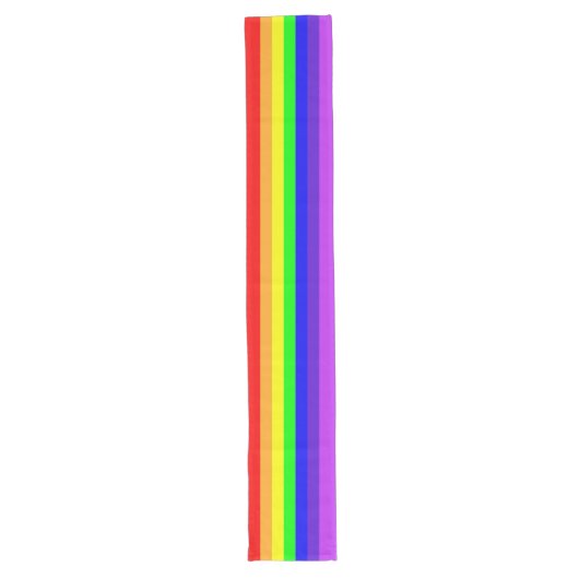 Regenboogstrips, langlopend lange tafelloper (Voorkant)