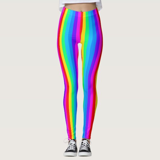 Regenboogstrips Leggings (Voorkant)