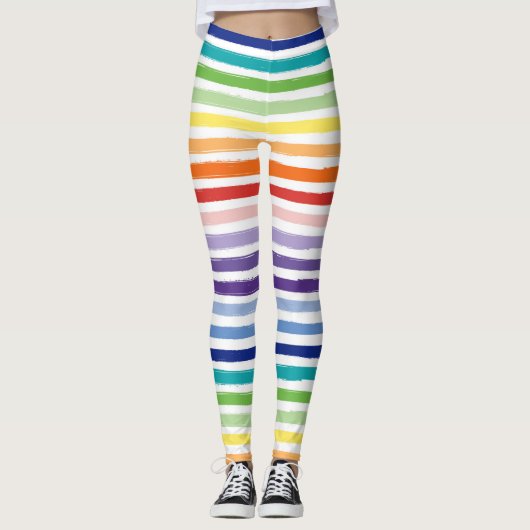  regenboogstrips leggings (Voorkant)