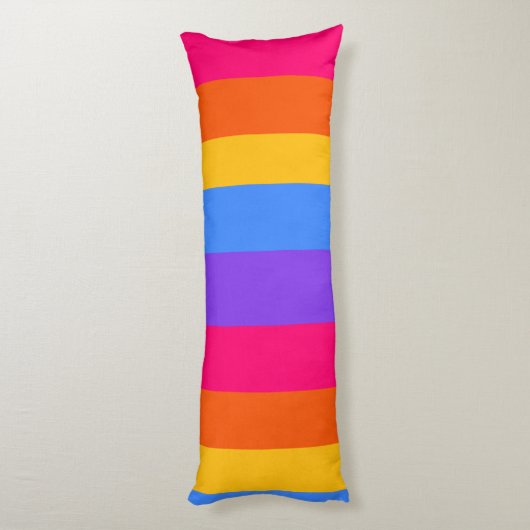 Regenboogstrips Lichaamskussen (Achterkant (Verticaal))