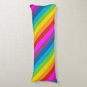 Regenboogstrips Lichaamskussen (Voorkant Verticaal)