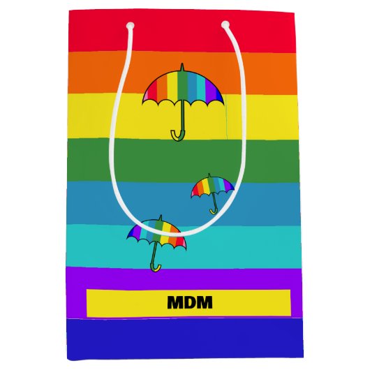 Regenboogstrips Medium Cadeauzakje (Voorkant)