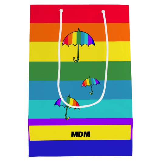 Regenboogstrips Medium Cadeauzakje (Achterkant)