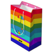Regenboogstrips Medium Cadeauzakje (Achterkant Gekanteld)
