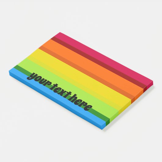 Regenboogstrips, meerkleurig post-it® notes (Schuin)