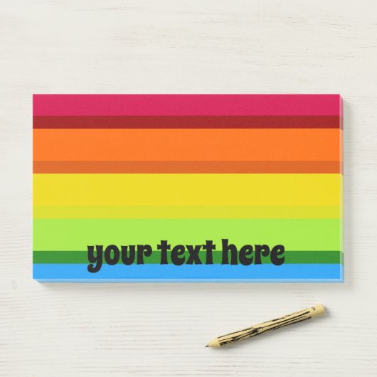 Regenboogstrips, meerkleurig post-it® notes (Op bureau)