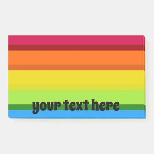 Regenboogstrips, meerkleurig post-it® notes (Voorkant)