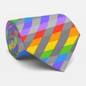 Regenboogstrips met grijs. stropdas (Opgerold)