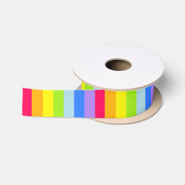 Regenboogstrips met kleurrijke rode lint
