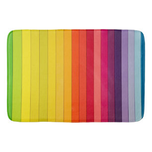 Regenboogstrips met meerdere kleuren badmat