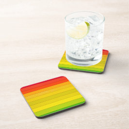 Regenboogstrips met meerdere kleuren bier onderzetter