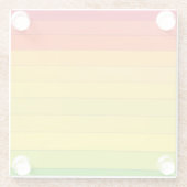 Regenboogstrips met meerdere kleuren glazen onderzetter (Achterkant)