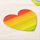 Regenboogstrips met meerdere kleuren kartonnen onderzetters (Gekanteld)