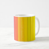 Regenboogstrips met meerdere kleuren koffiemok (Voorkant rechts)