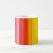 Regenboogstrips met meerdere kleuren koffiemok (Center)