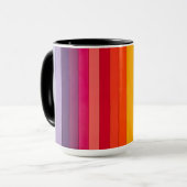 Regenboogstrips met meerdere kleuren mok (Voorkant links)