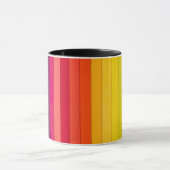 Regenboogstrips met meerdere kleuren mok (Midden)