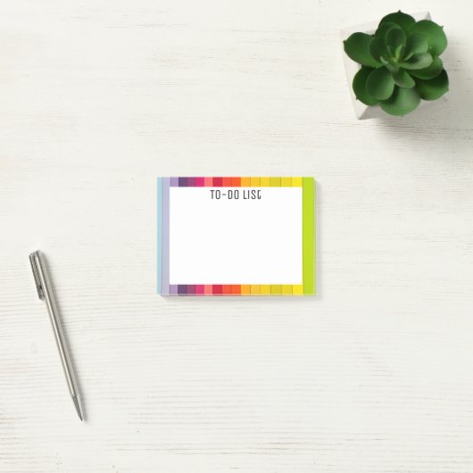 Regenboogstrips met meerdere kleuren post-it® notes (Kantoor)