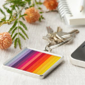 Regenboogstrips met meerdere kleuren sleutelhanger (Zijkant)