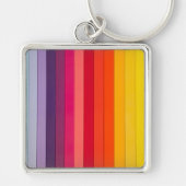 Regenboogstrips met meerdere kleuren sleutelhanger (Voorkant)
