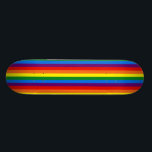 Regenboogstrips op ondersteuning voor zwarte homep skateboard<br><div class="desc">Show van je trots of steun met deze coole regenboogpride skateboard! Wil je wat tekst of slogan toevoegen? Ga naar het volledige aanpassingsgebied door op de knop IT aanpassen te klikken.</div>