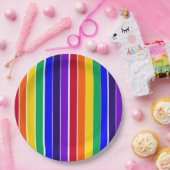Regenboogstrips Papieren Bordje (Feest)