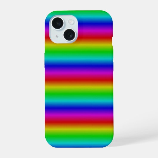 Regenboogstrips - Patroon iPhone 15 Case (Achterkant)