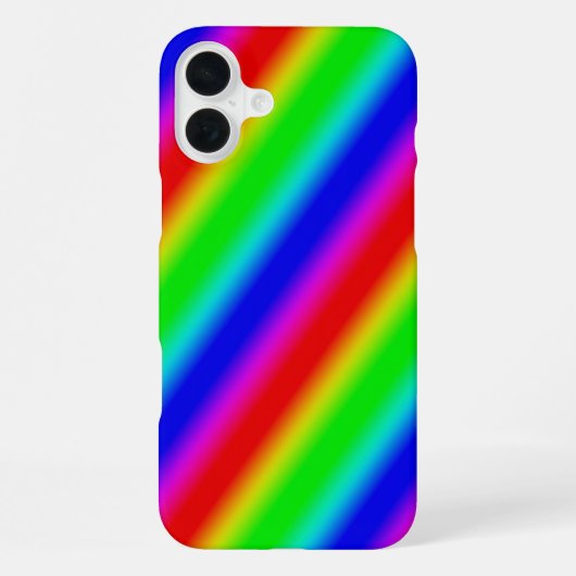 Regenboogstrips - Patroon iPhone Hoesje (Achterkant)