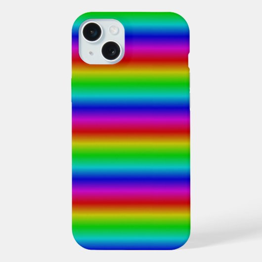 Regenboogstrips - Patroon iPhone Hoesje (Achterkant)