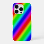 Regenboogstrips - Patroon iPhone Hoesje (Achterkant)