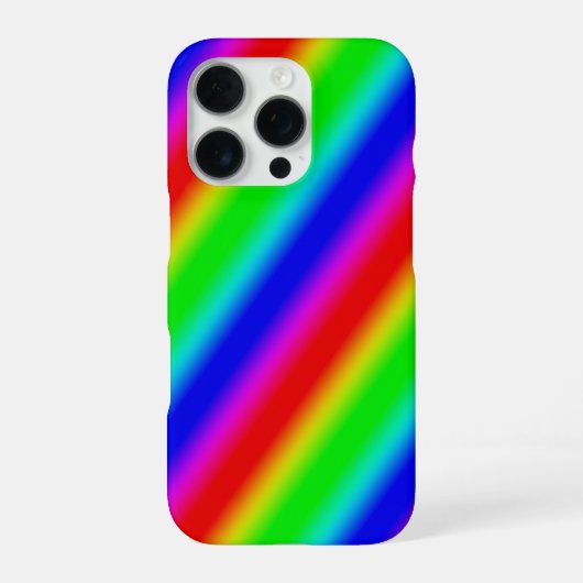 Regenboogstrips - Patroon iPhone Hoesje (Achterkant)