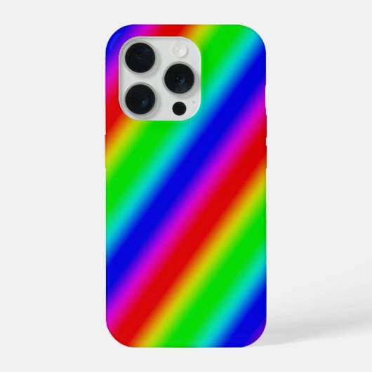 Regenboogstrips - Patroon iPhone Hoesje (Achterkant)