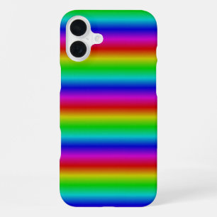 Regenboogstrips - Patroon iPhone 16 Plus Hoesje