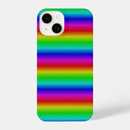 Regenboogstrips - Patroon iPhone Hoesje (Achterkant)
