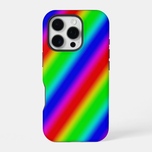 Regenboogstrips - Patroon iPhone Hoesje (Achterkant)