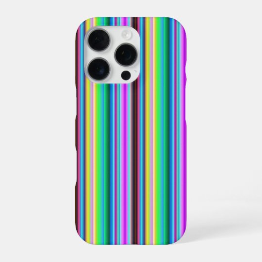 Regenboogstrips - Patroon iPhone Hoesje (Achterkant)