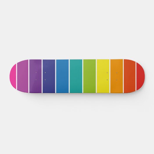 Regenboogstrips Persoonlijk Skateboard (Horizontaal)