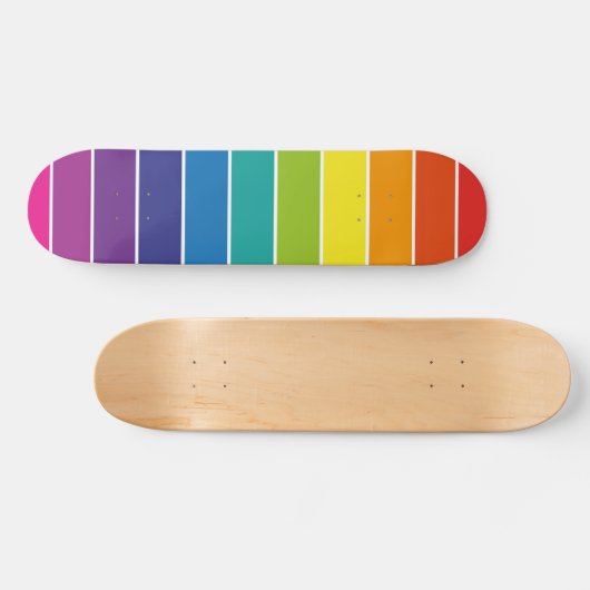 Regenboogstrips Persoonlijk Skateboard (Horizontaal)