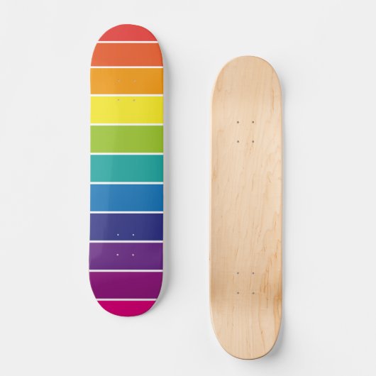 Regenboogstrips Persoonlijk Skateboard (Voorkant)